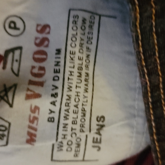 Lk New Miss Vigoss pink blue jeans sz 9/10 - Picture 11 of 11
